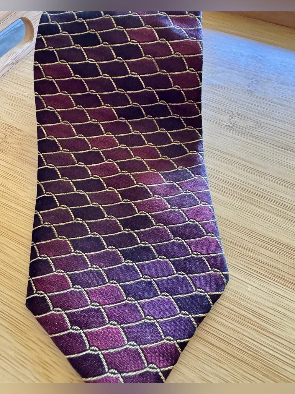 FROG Brand Men’s Geometric Print Silk Neckties- Set Of 2- Made in Italy 60”